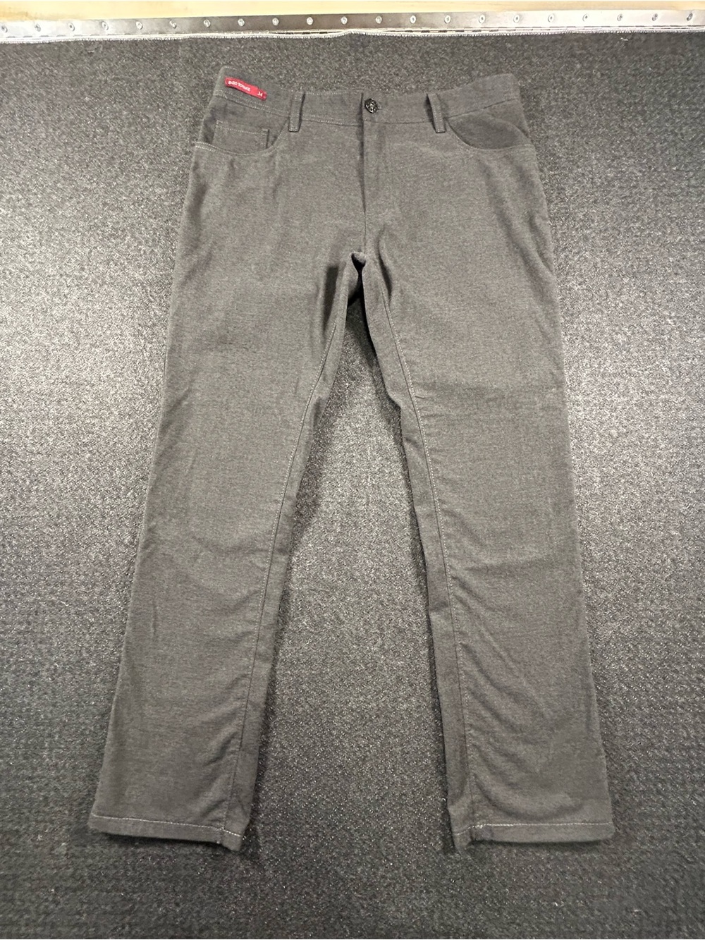 ENZO TOVARE Mens Chino Pants Size 34 Dark Gray Straight Cotton Stretch Casual